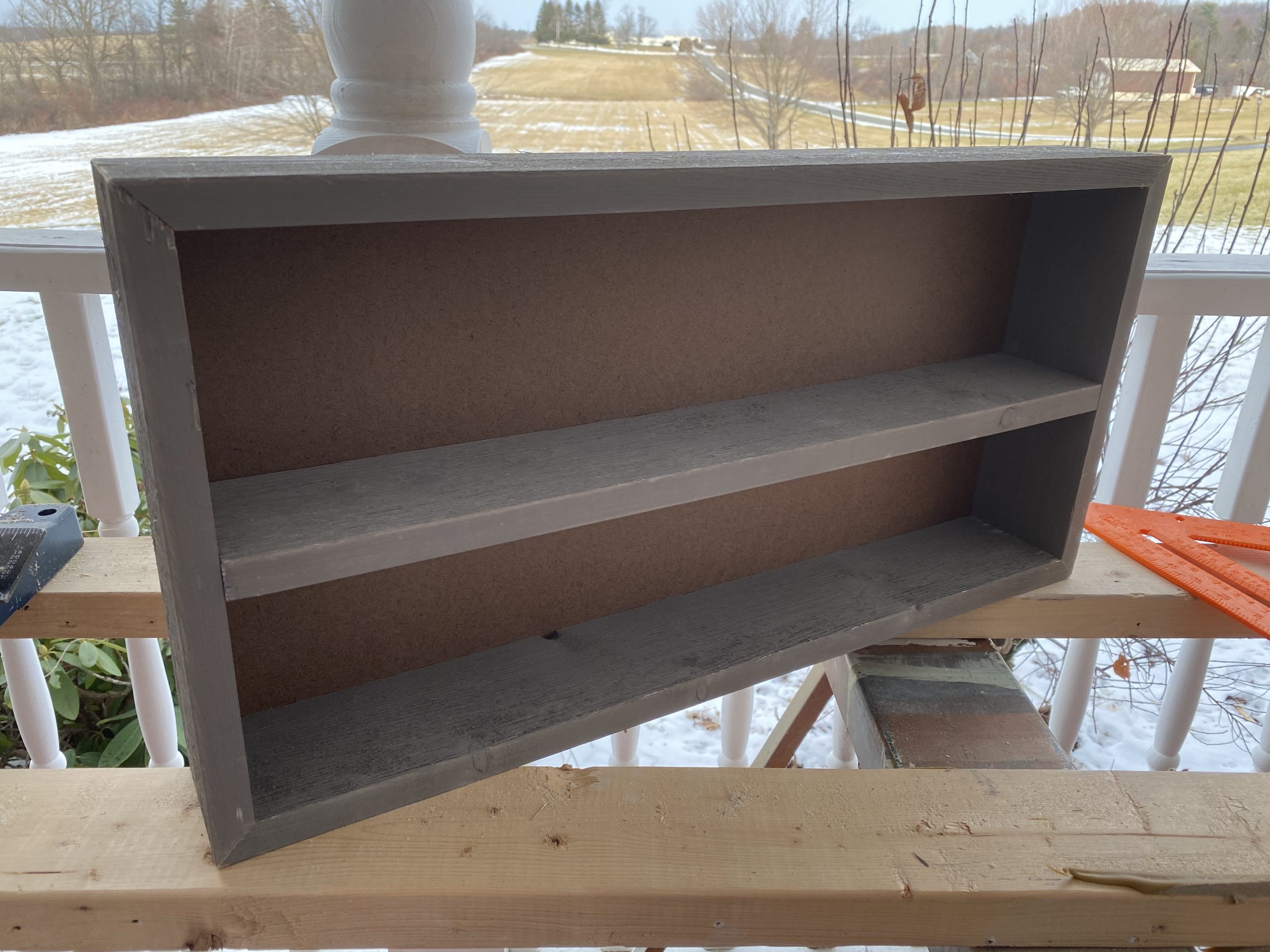 31 Days of Making, Day 16: Barn Board Shelf for LEGOs